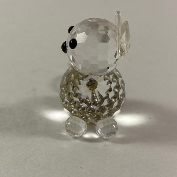 Swarovski Crystal Mini Cat Figurine 1982 metal Chain Austria 1.25 inches - Picture 4 of 9